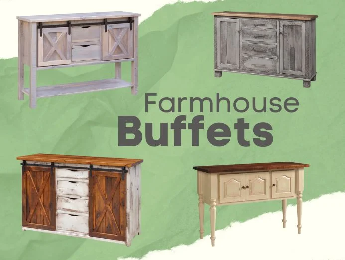 Farmhouse Sideboards and Buffets Made With Solid Wood