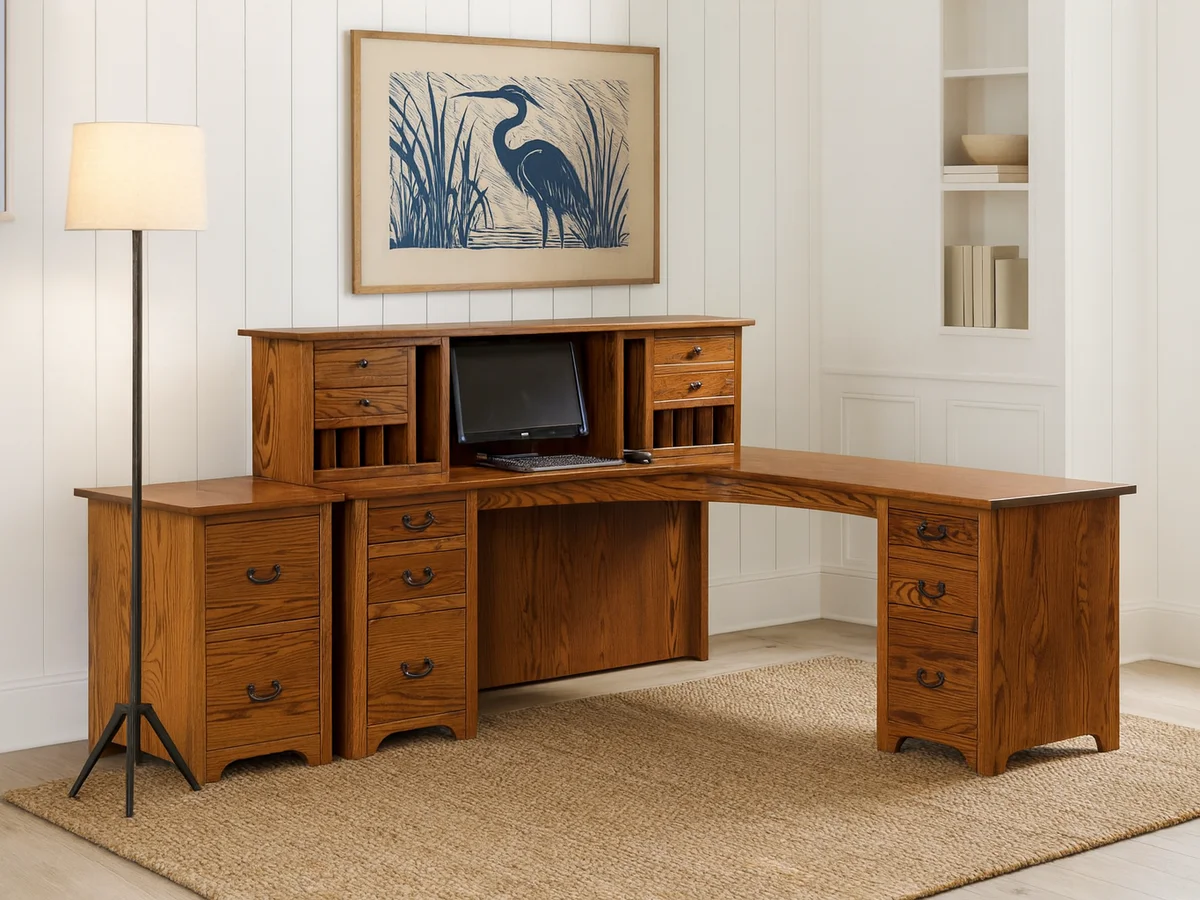Atlanta Ridge Amish L-Desk