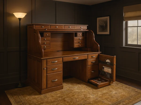 Postmaster’s Roll Top Desk - Close Top - 58” & 60” W