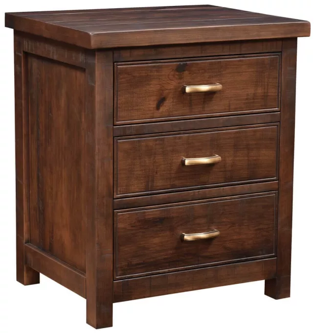 Beechwood 3-Drawer Night Table