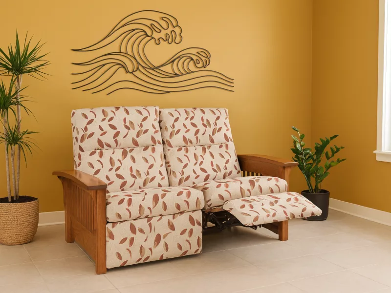 St. Cloud Slatted Reclining Loveseat