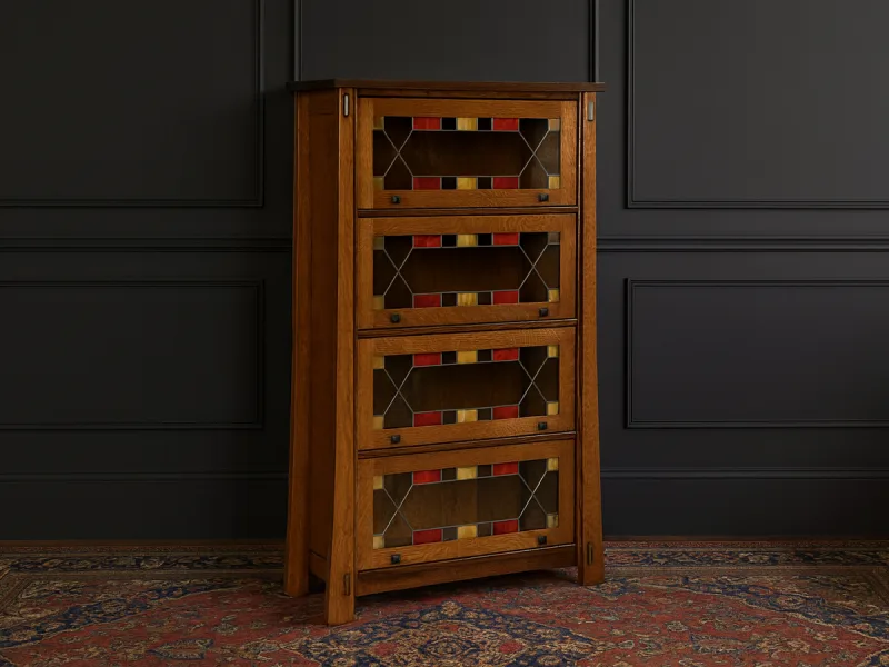 Tahari Barrister Bookcase With Leaded Glass