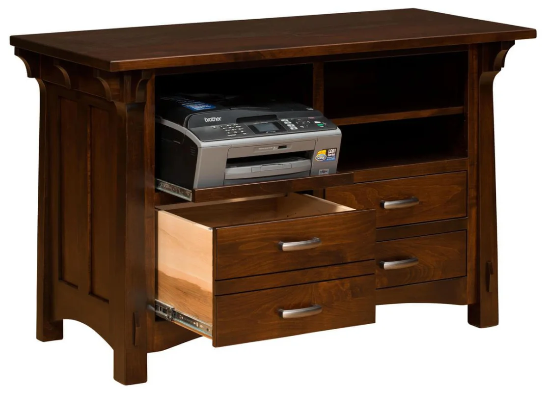 Augustana Printer Stand with Storage opened