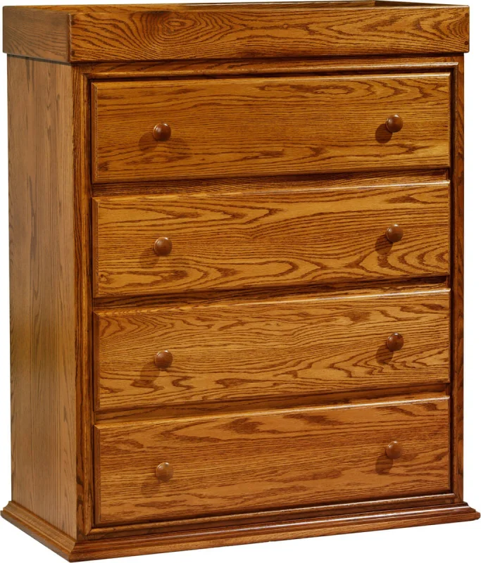 Geneva Chest of Drawers in Oak with Burnished Honey as a changer