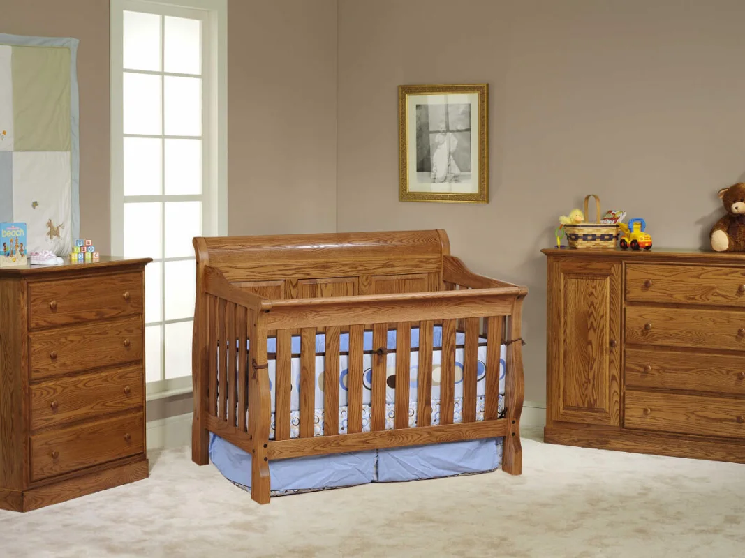 Geneva Panel Baby Room Collection in Oak with our Spiced Apple stain