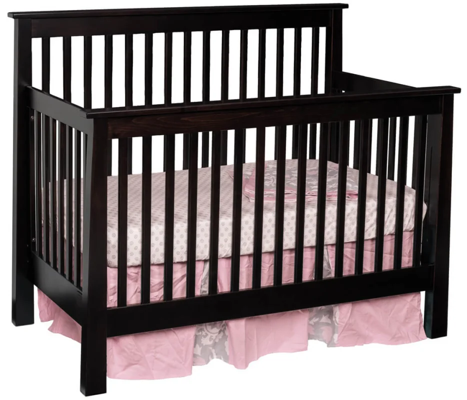 Madigan Slat Crib in Brown Maple