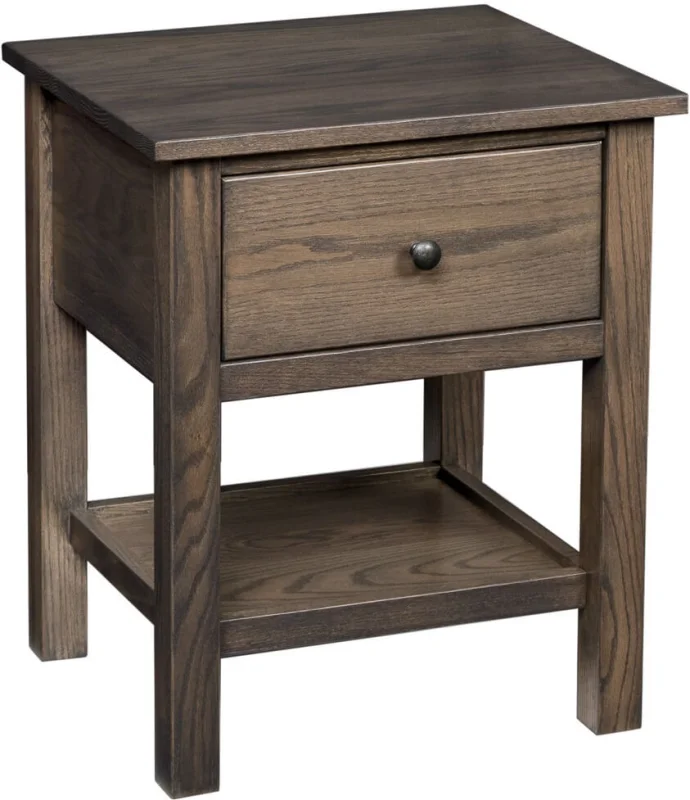 Peaceful Dreams Nightstand in Oak with Midnight Slate finish