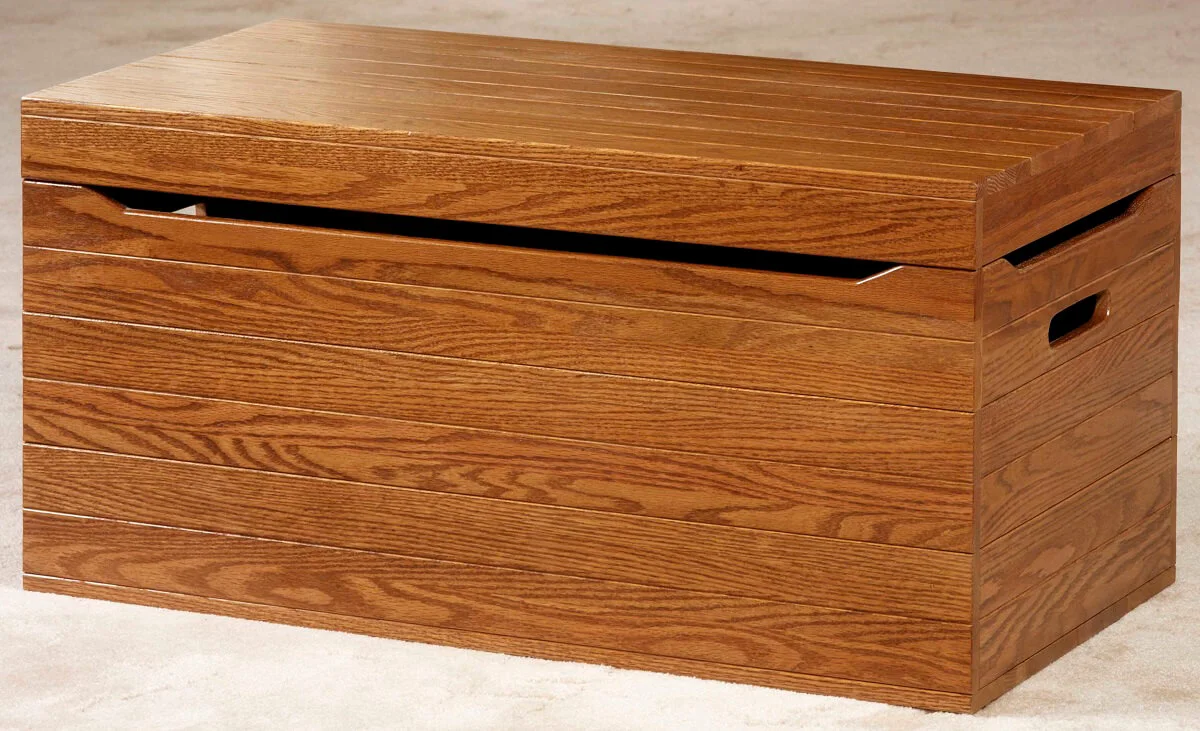 Peaceful Dreams Toy Storage in Oak with Madison Ways finish
