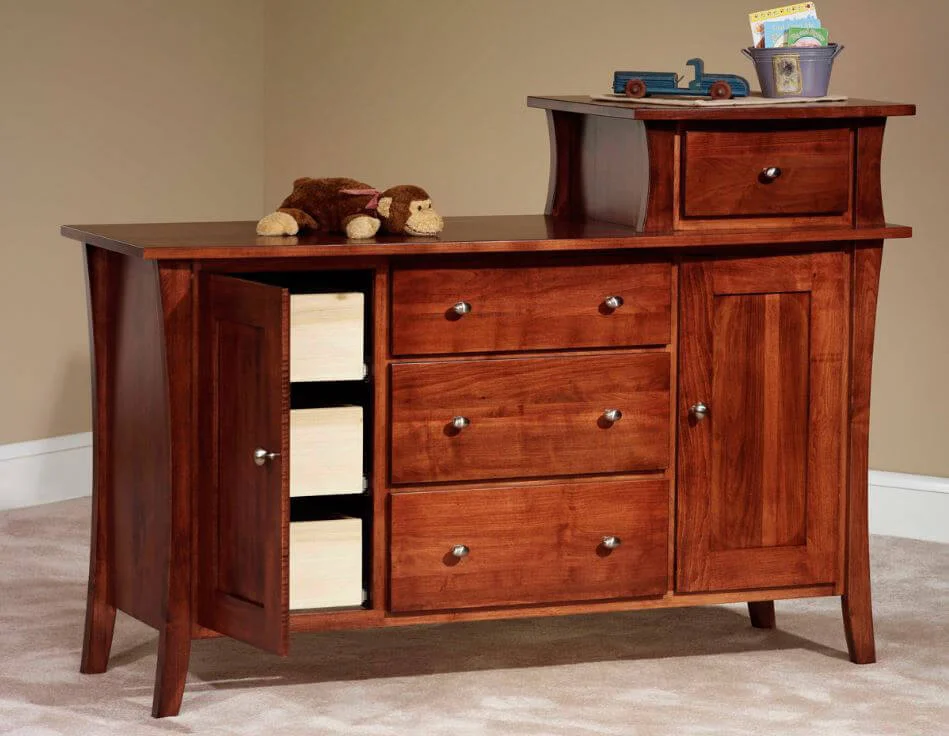 West Village Changing Table Open in Christmas Cloves