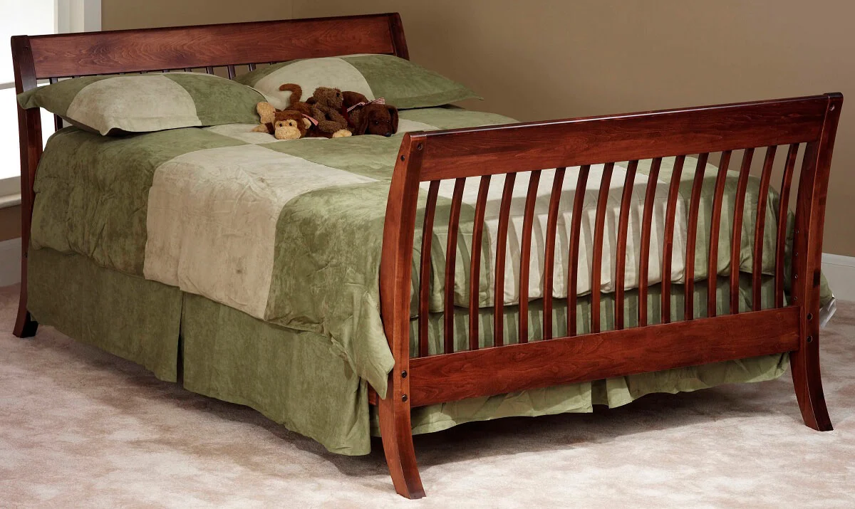 West Village Full Bed in Brown Maple with Christmas Cloves finish