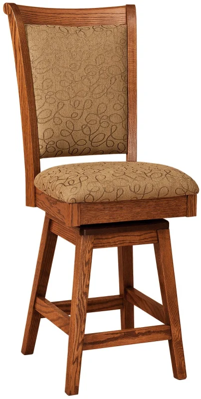 Oak Swivel Bar Chair
