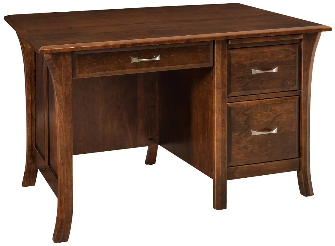 Alix Single Pedestal Student Desk  - Traditional Wood