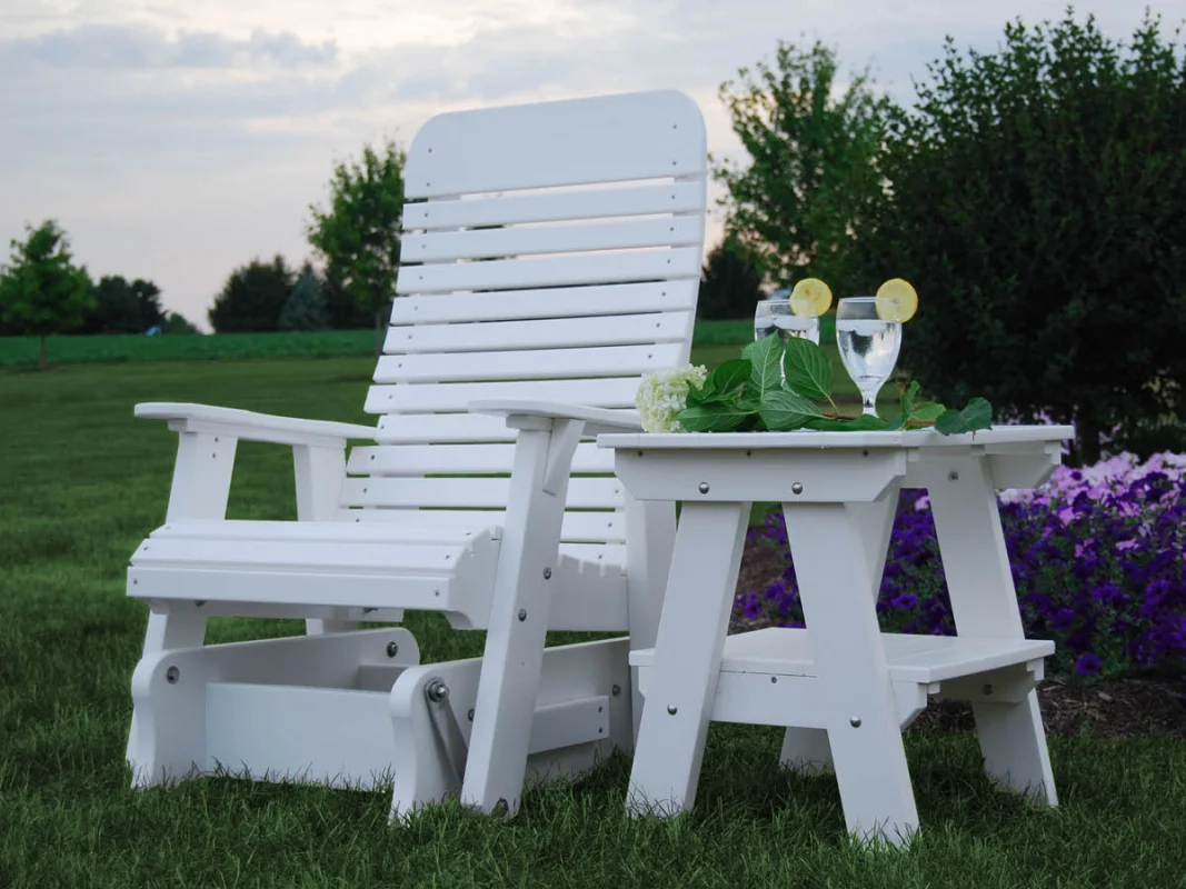 Outdoor Glider and End Table