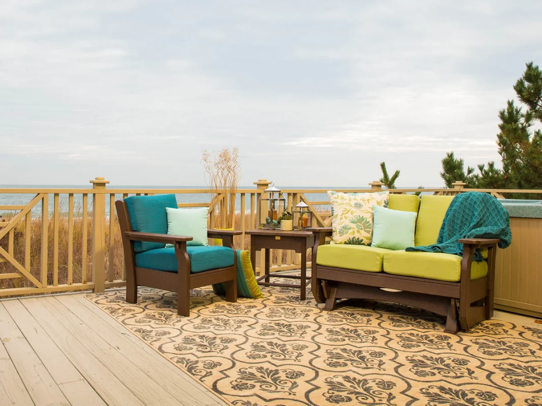 Gliding Loveseat and Patio Chair