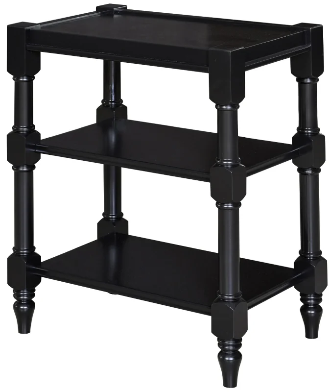Black Hardwood Side Table