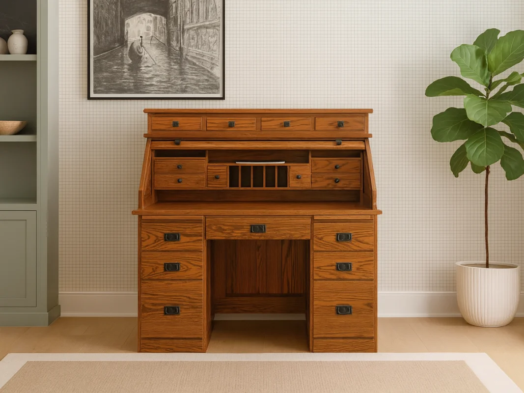 Banker's Roll Top Desk
