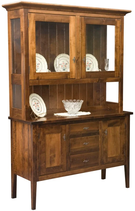 2-Door Hutch shown in Brown Maple