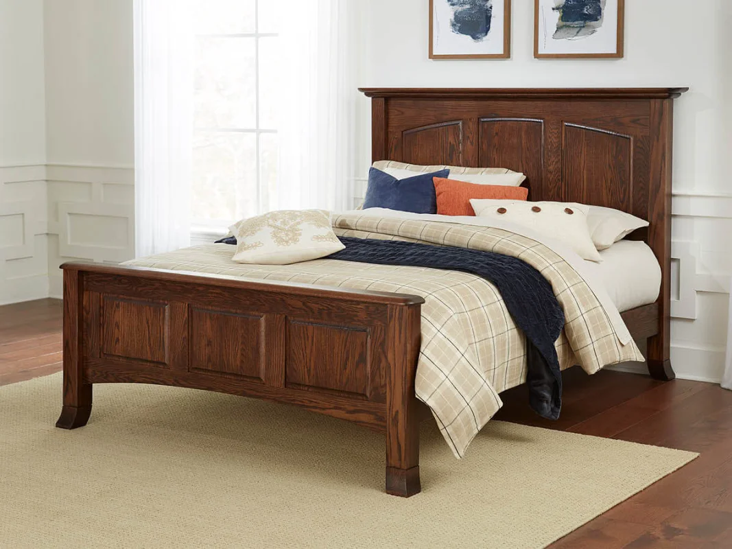 Oak Shaker Panel Bed