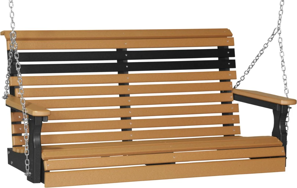 Cedar and Black Cape Lookout Porch Swing