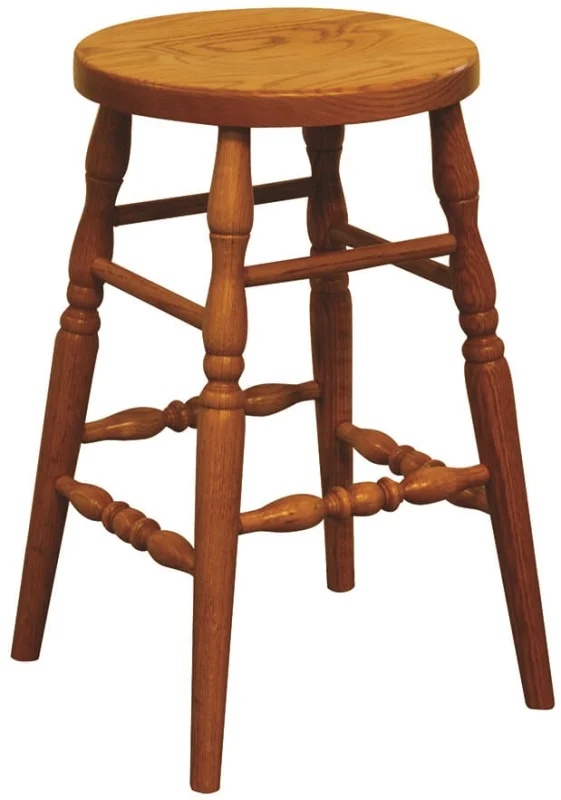 Backless Barstool in Oak