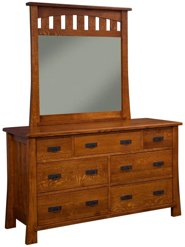 Casco Slatted Mirror Dresser