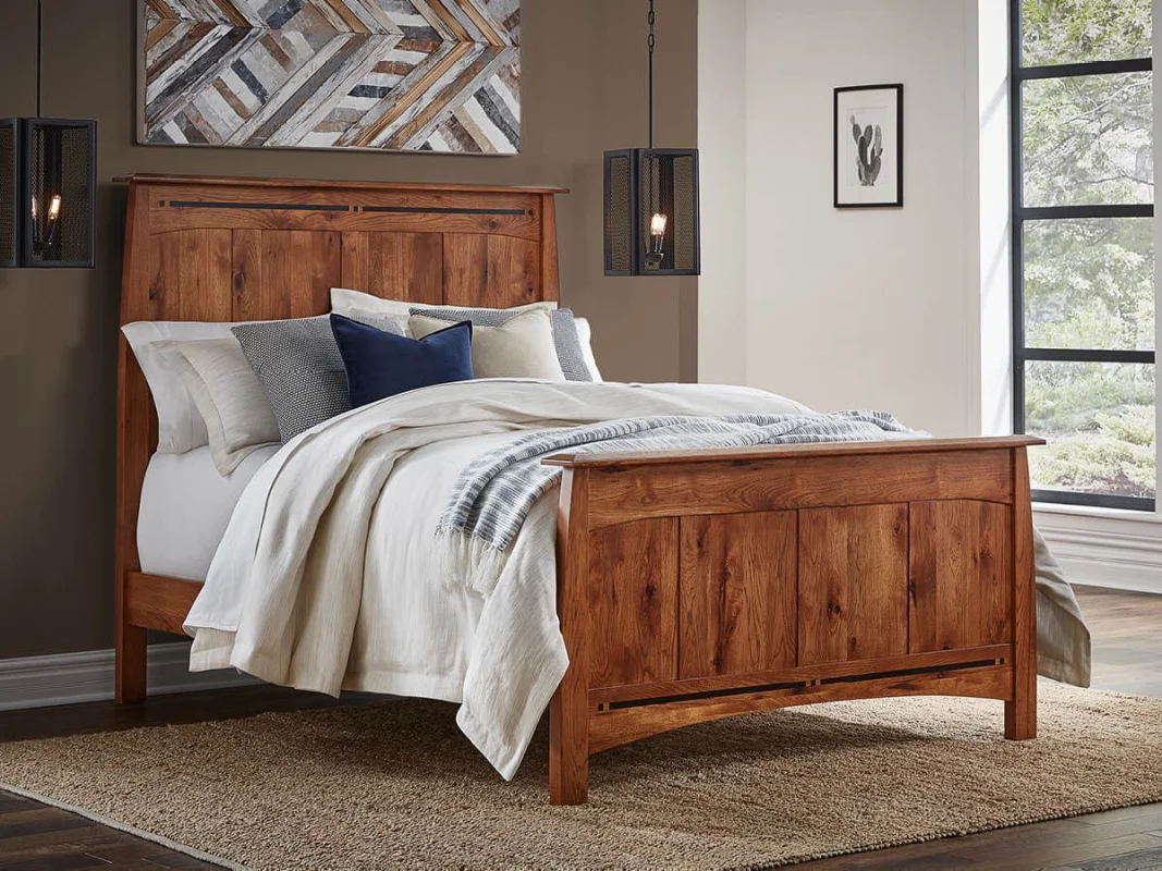 Hickory Paneled Bed Frame
