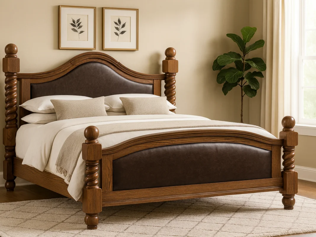 Old World Hardwood Bed