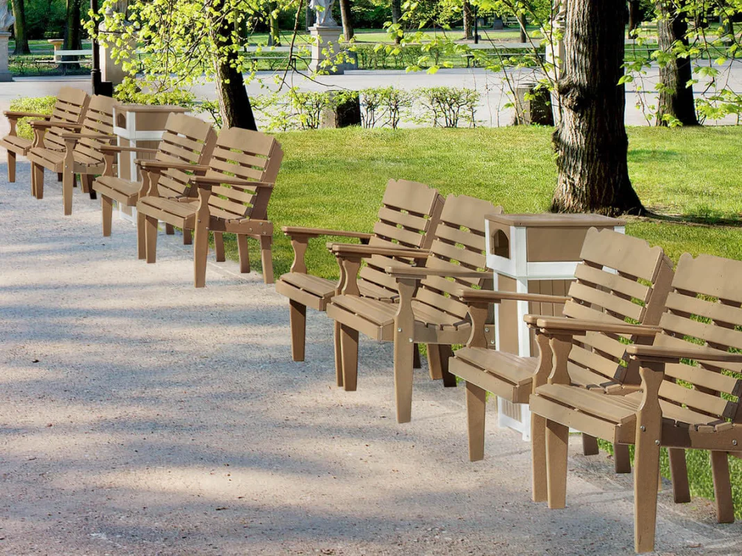 Amish-made Park Bench