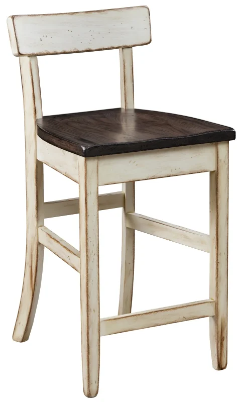 Farmhouse Painted Low Back Bar Chair