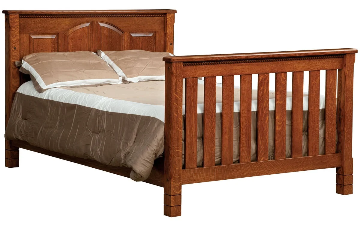 Full Size Convertible Bed  - shown in white oak