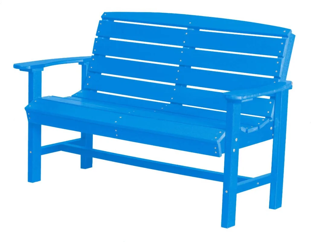 Blue Green Bay Outdoor Bench