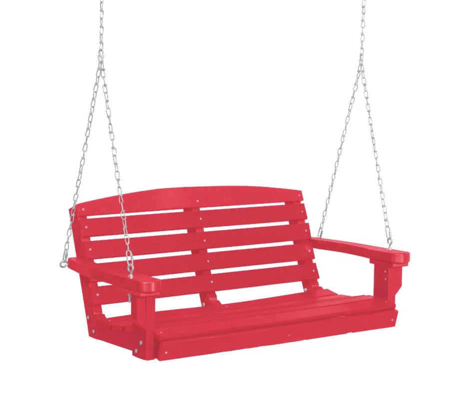 Pink Green Bay Porch Swing