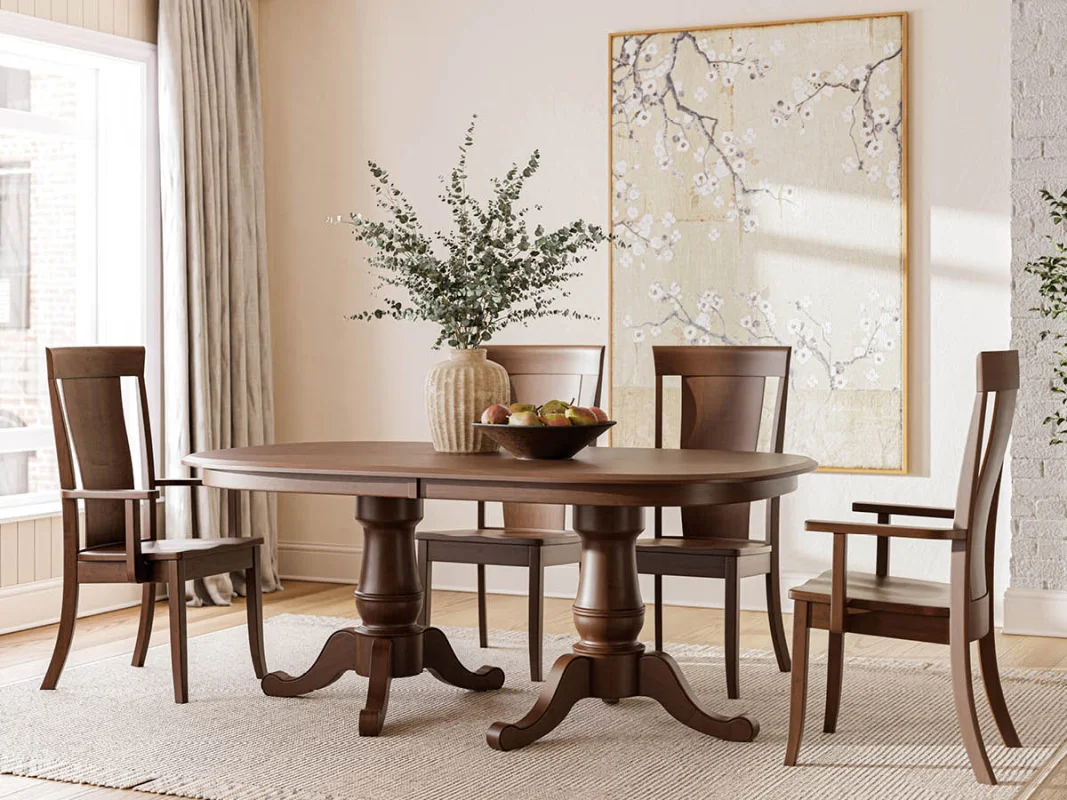 Double Pedestal Dining Set