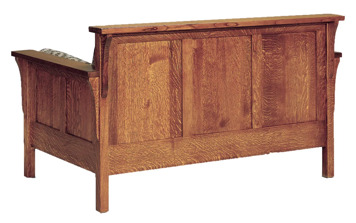Paneled Hardwood Couch Back