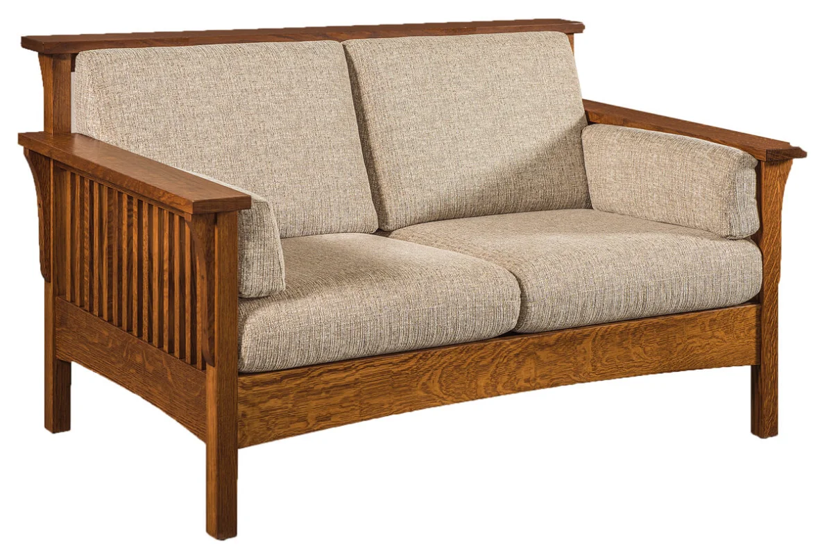 Jerome Slatted Loveseat
