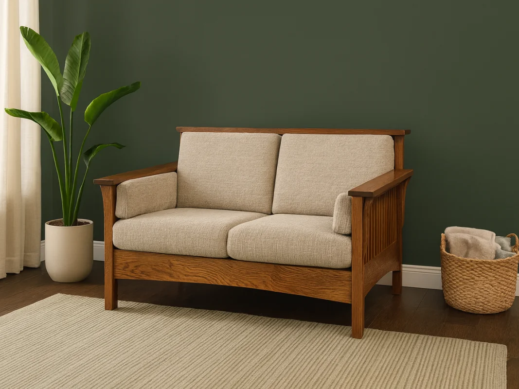 Jerome Slatted Loveseat