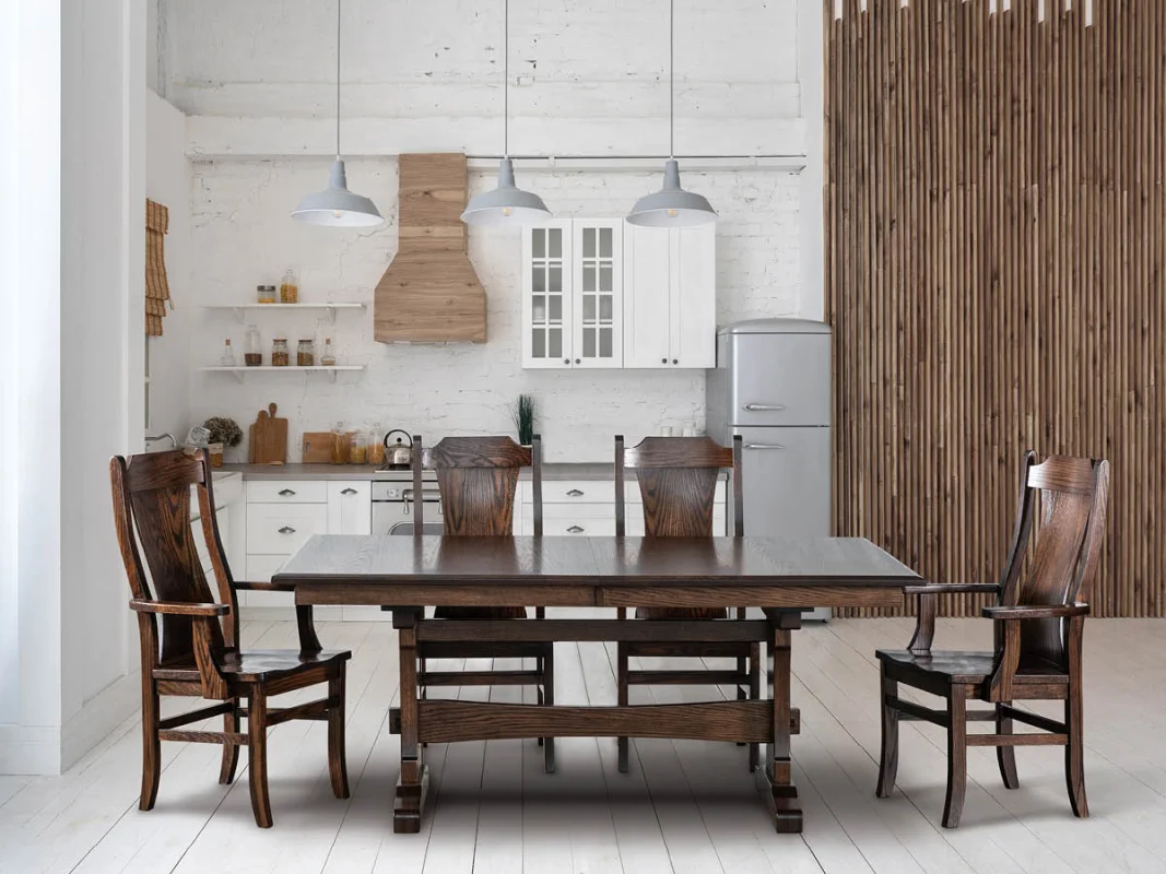 Trestle Table with Tega Cay Chairs