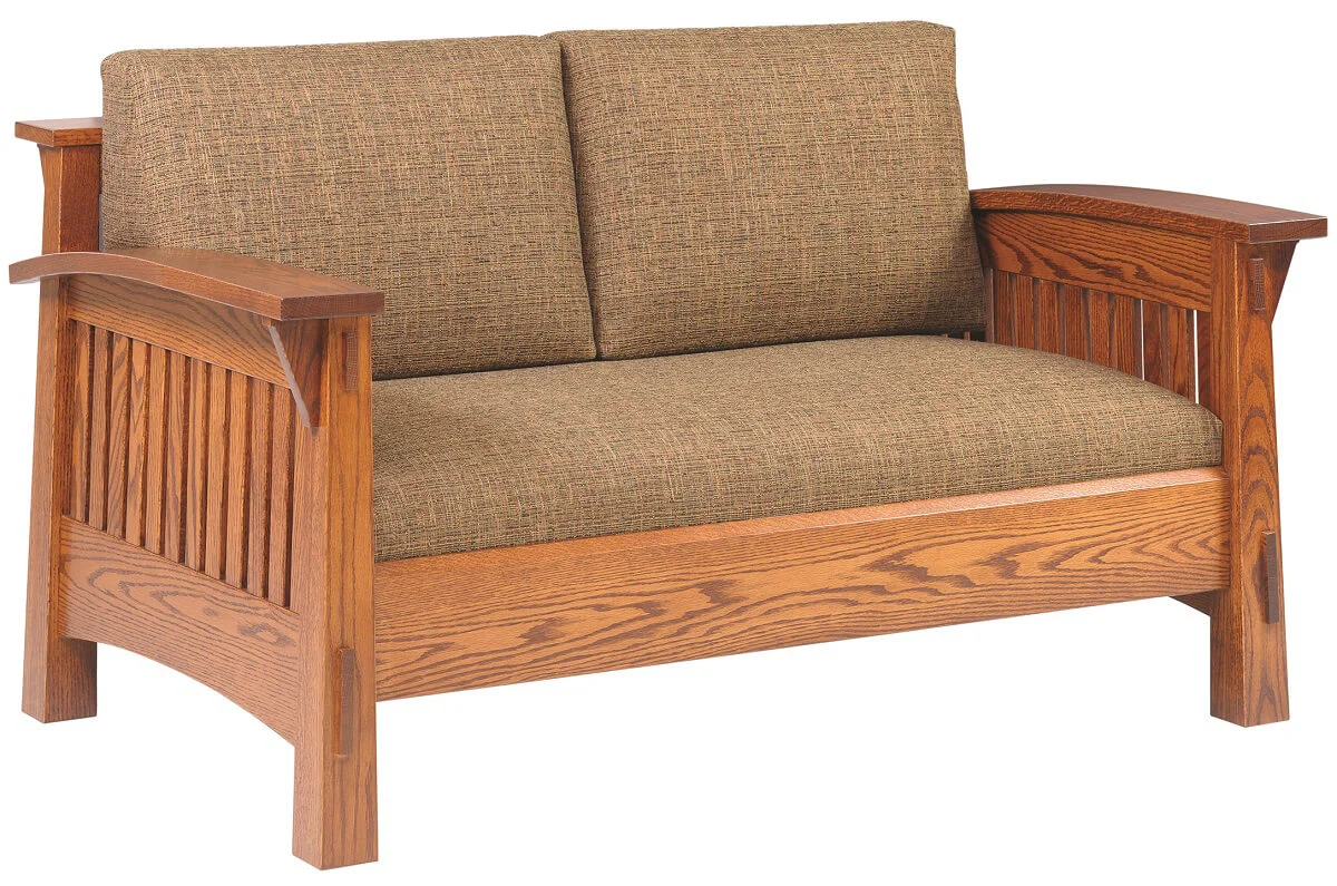 Oak Mission Love Seat