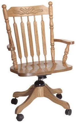 Larkin Pressback Desk Chair in Oak