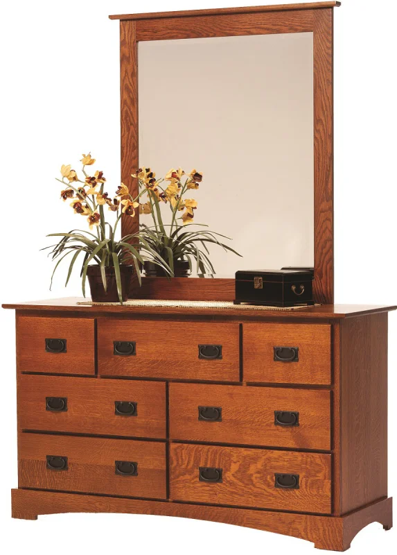 Mission Hills Mirror Dresser in Oak