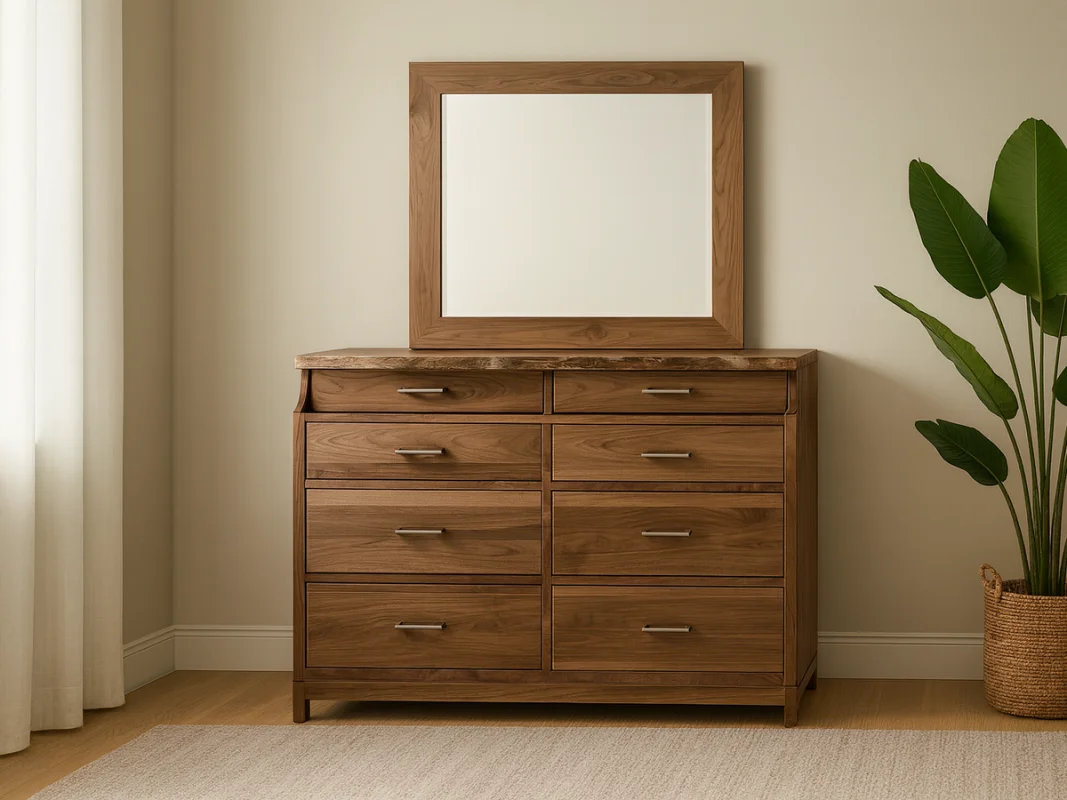 Nehalem Live Edge Dresser with Mirror