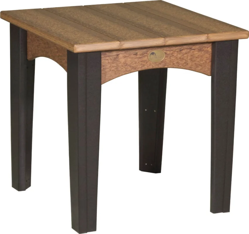Antique Mahogany and Black New Guinea End Table