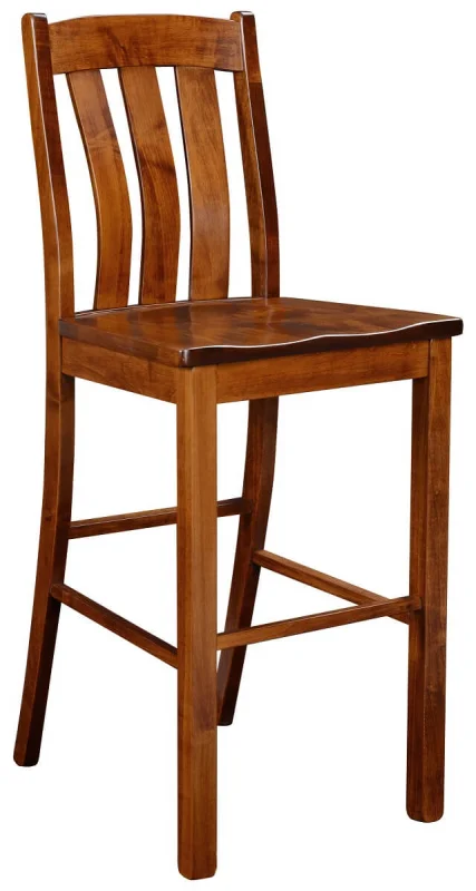 Bar Height Brown Maple Chair