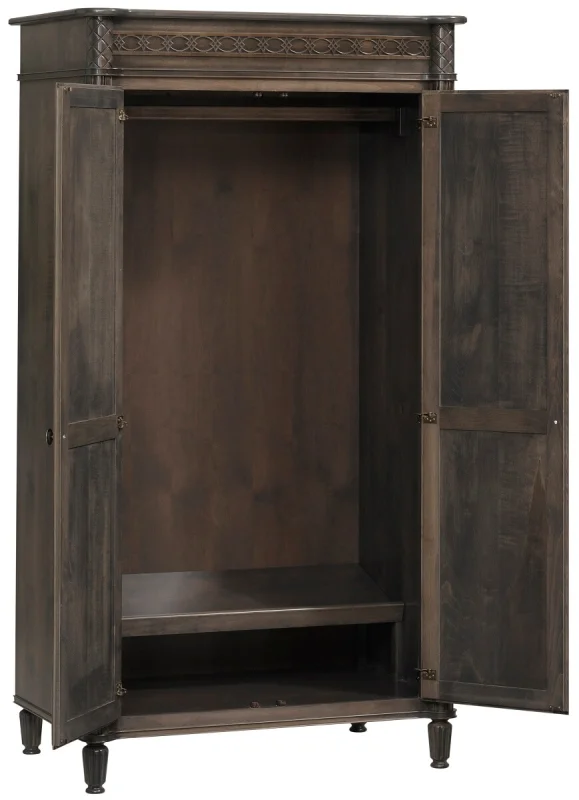2-Door Brown Maple Armoire
