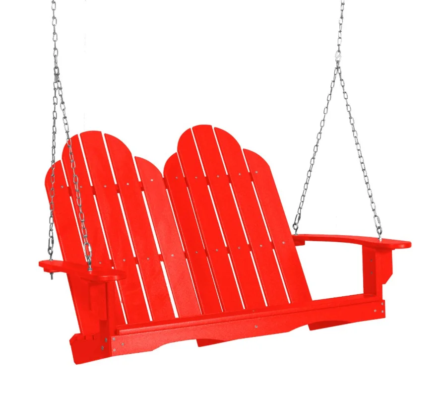 Bright Red Odessa Adirondack Swing