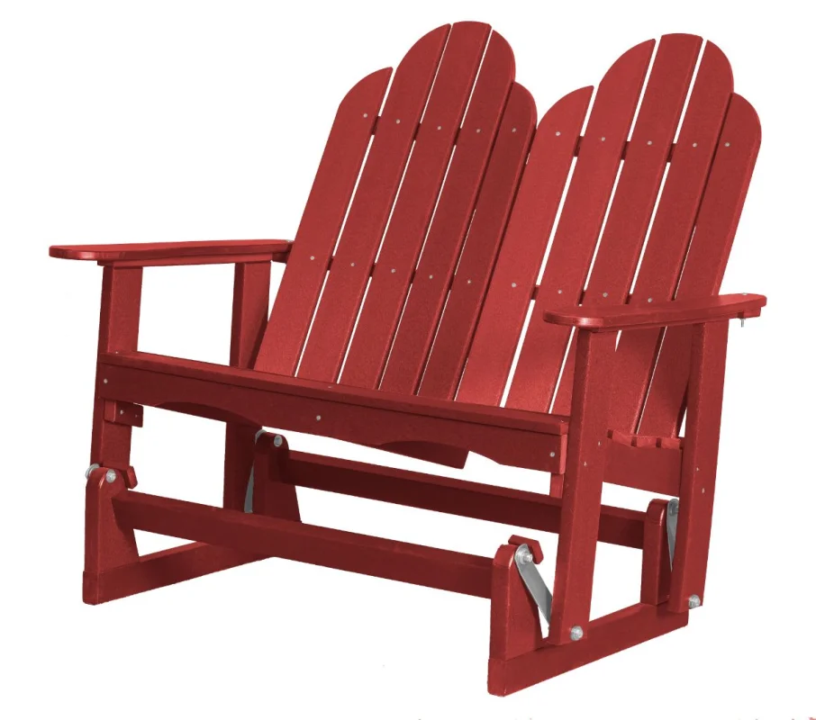 Cardinal Red Odessa Double Adirondack Glider