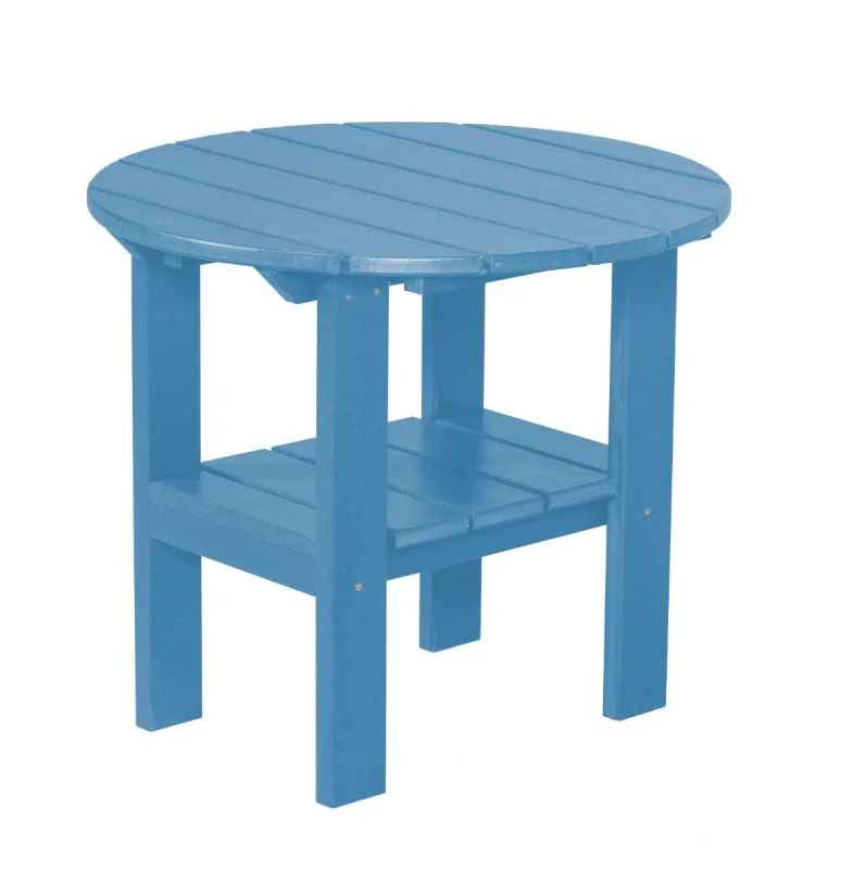 Powder Blue Odessa Round Outdoor Side Table