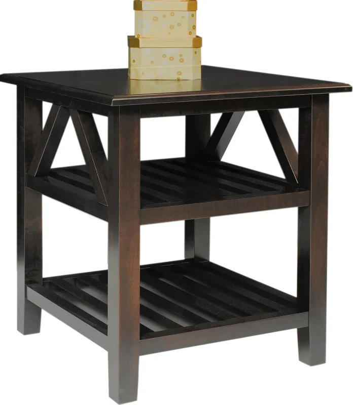 Ogema End Table in Brown Maple