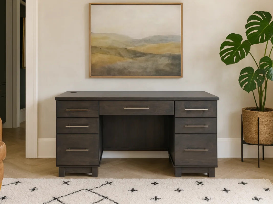 Omega Modern Double Pedestal Desk