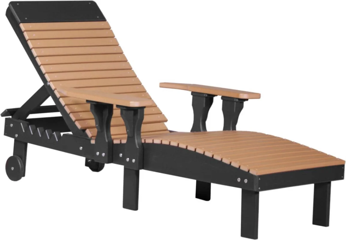 Cedar and Black Pigeon Point Poly Lounge Chair